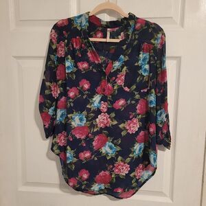 Beautiful floral sheer blouse